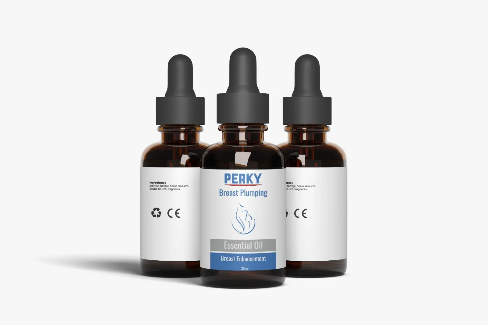 Set x2 Aceite esencial reafirmante para busto Perky Senos de 30 ml - Hidrata tu piel y tonifica la figura diariamente - Imagen 3