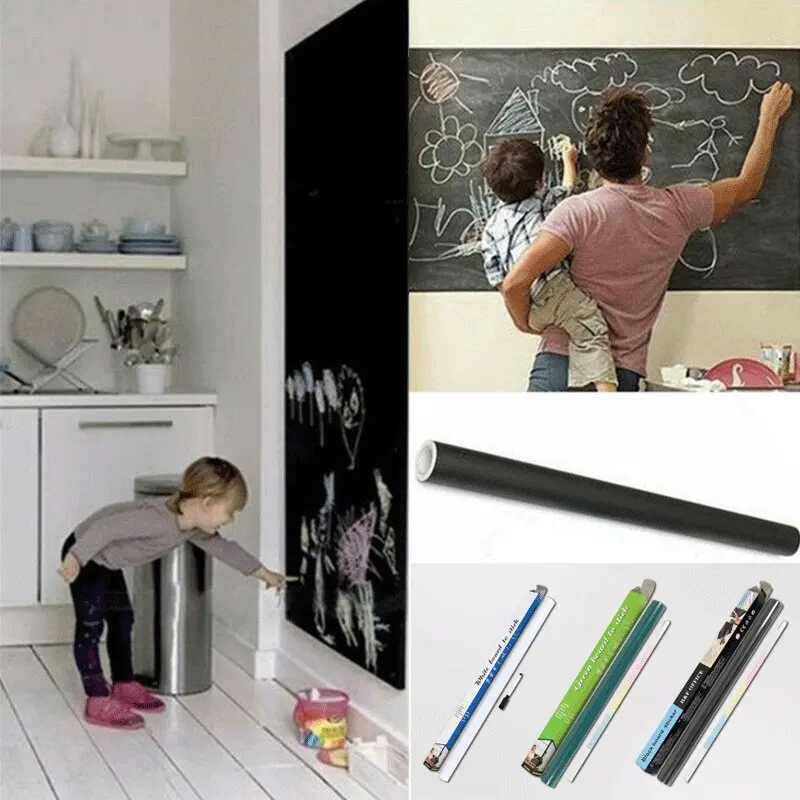 Película de Pizarra Adhesiva Negra Recortable - Convierte cualquier superficie plana en un espacio de escritura - Imagen 5