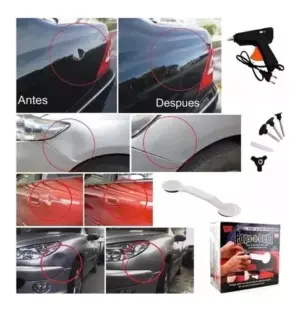 Kit Saca Golpes Pops-a-dent para Vehículo - Restaura la carrocería sin dañar la pintura original