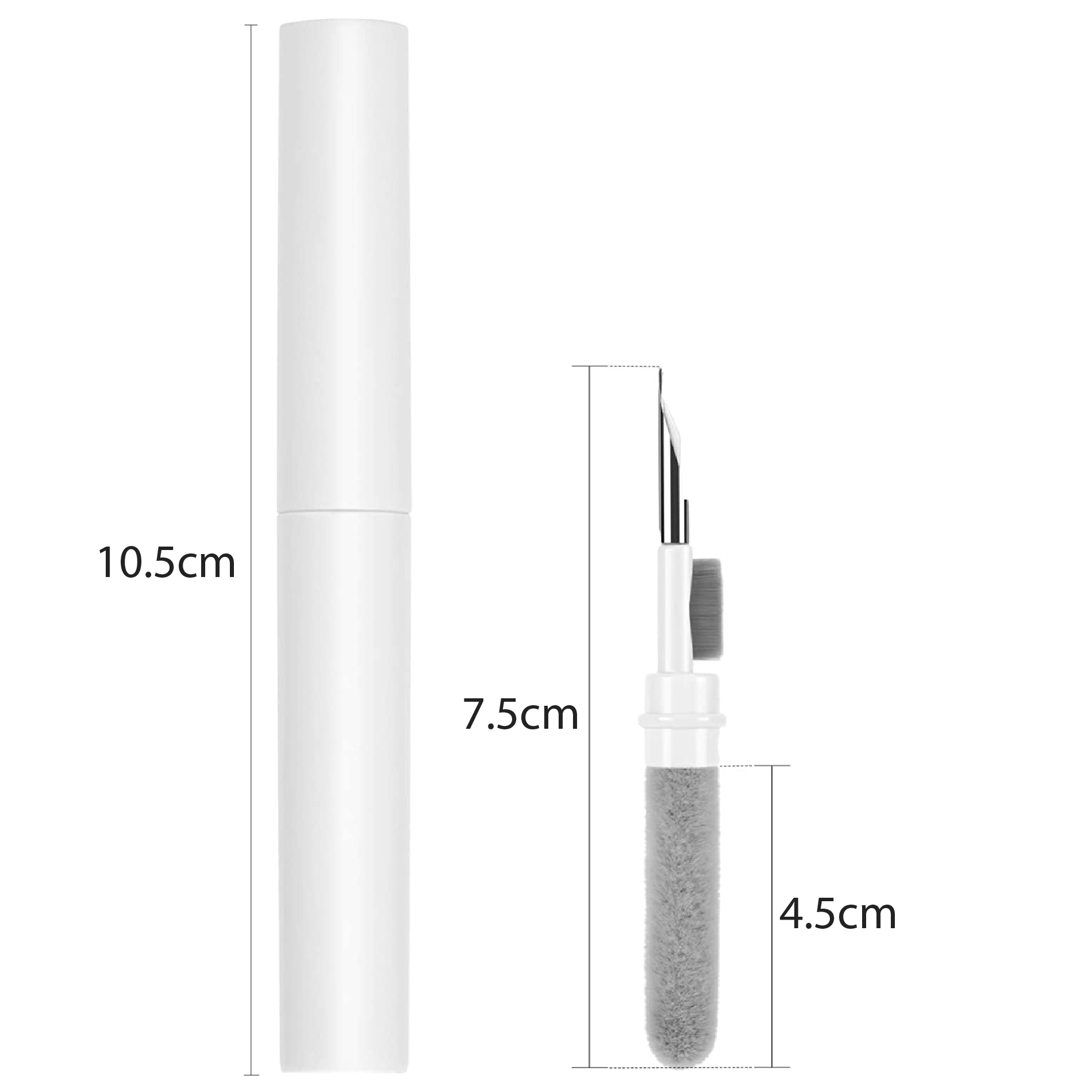 Set x2 Lápiz limpiador 3 en 1 para auriculares inalámbricos y dispositivos - Elimina la cera y el polvo acumulado en zonas de difícil acceso