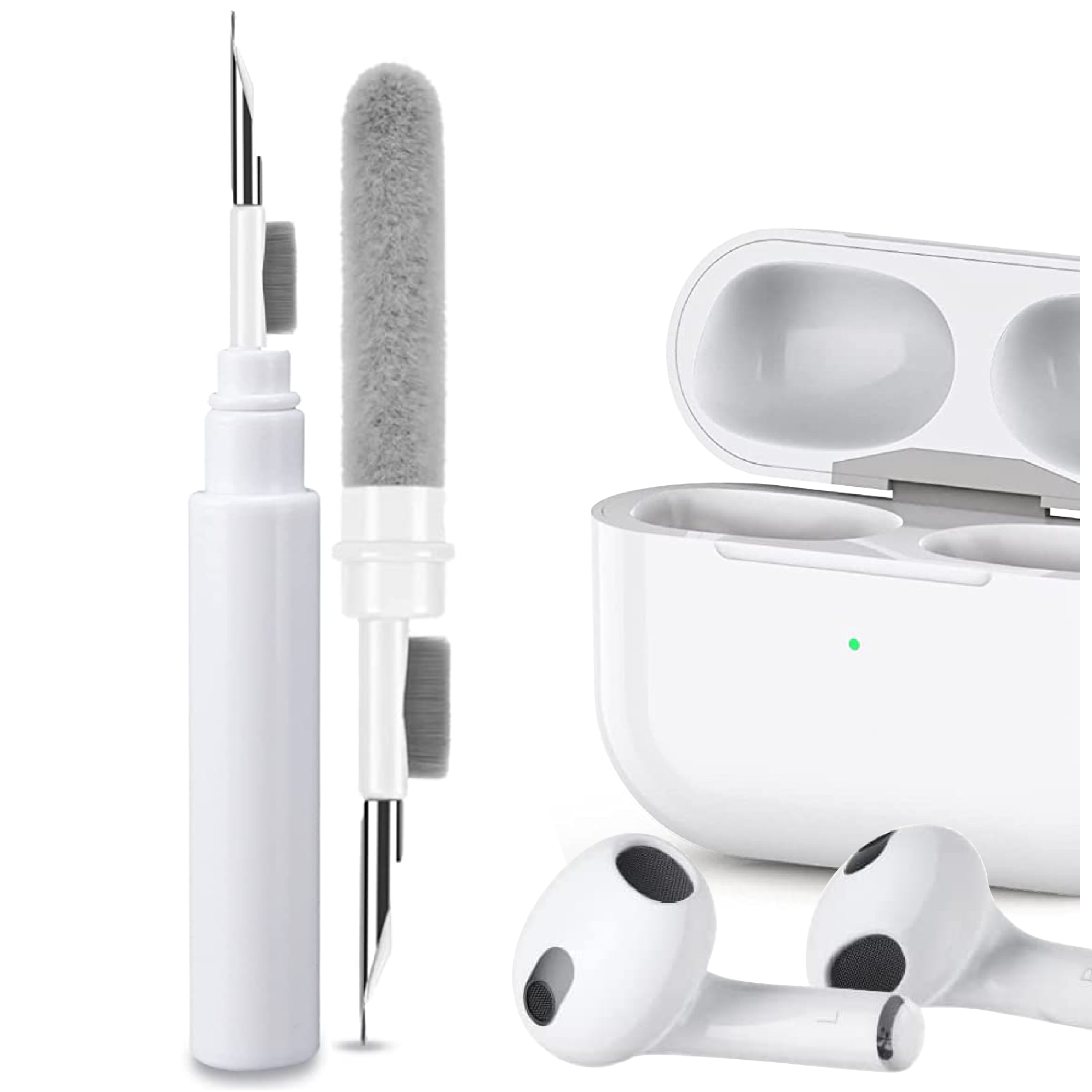 Set x2 Lápiz limpiador 3 en 1 para auriculares inalámbricos y dispositivos - Elimina la cera y el polvo acumulado en zonas de difícil acceso - Imagen 7
