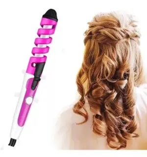 Set x2 Pinza rizadora de cabello en espiral con calentamiento rápido - Creas ondas definidas y duraderas en pocos minutos desde casa