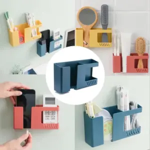 Soporte de pared para celular doble de plástico ABS - Organiza tus espacios y carga tus dispositivos con comodidad