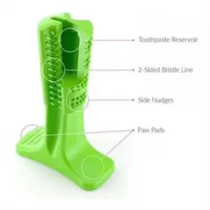 Set x2 Cepillo dental para perros de 10 cm con chifle - Previene la acumulación de sarro mientras tu mascota juega