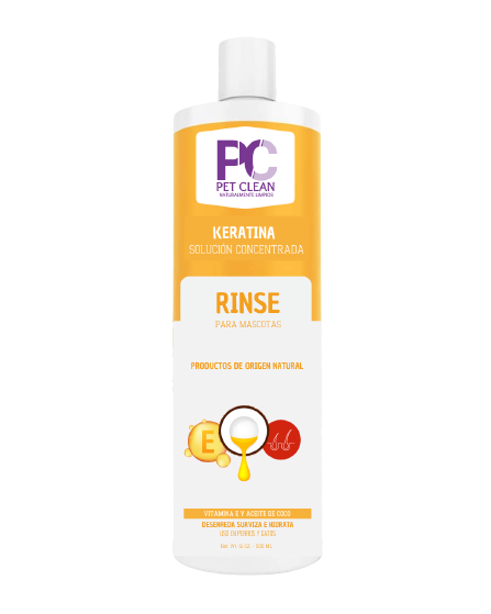 Rinse con Keratina para Perros y Gatos 500 ml - Restaura el brillo natural y desenreda el pelaje seco - Imagen 2
