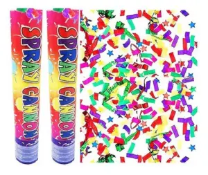 Set x3 Cañón lanzador de confeti multicolor - Crea un ambiente festivo en tus celebraciones