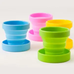 Set x4 Vaso Esterilizador Plegable de Silicona para Copa Menstrual - Desinfecta tu copa de forma segura en cualquier lugar