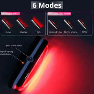 Luz LED bicolor recargable para bicicleta con luz roja y azul - Aumenta tu seguridad y visibilidad en trayectos nocturnos