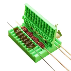 Molde para pinchos 3 en 1 portátil para barbacoa - preparas brochetas uniformes y rápidas sin esfuerzo en casa