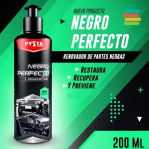 Set x2 Renovador Negro Perfecto para Cuero y Plásticos 200 ml - Recupera el color original y protege tus superficies