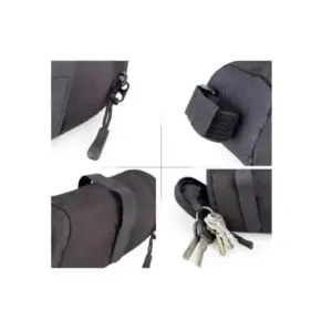 Set x2 Alforja porta herramientas para sillín de bicicleta de nailon y poliéster - transporta tus elementos esenciales de forma segura durante cada rodada