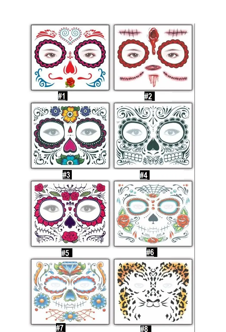 Tatuaje Disfraz Catrina Halloween Tempor - Imagen 3