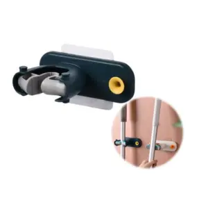 Set x2 Soporte Organizador Adhesivo para Escoba y Trapero sin Perforar - Libera espacio en el suelo manteniendo tus herramientas ordenadas