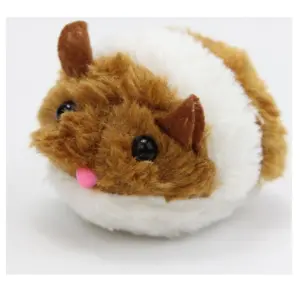 Set x2 Juguete para gato de hámster en peluche con cuerda mecánica - Estimula el instinto cazador y mantiene activa a tu mascota