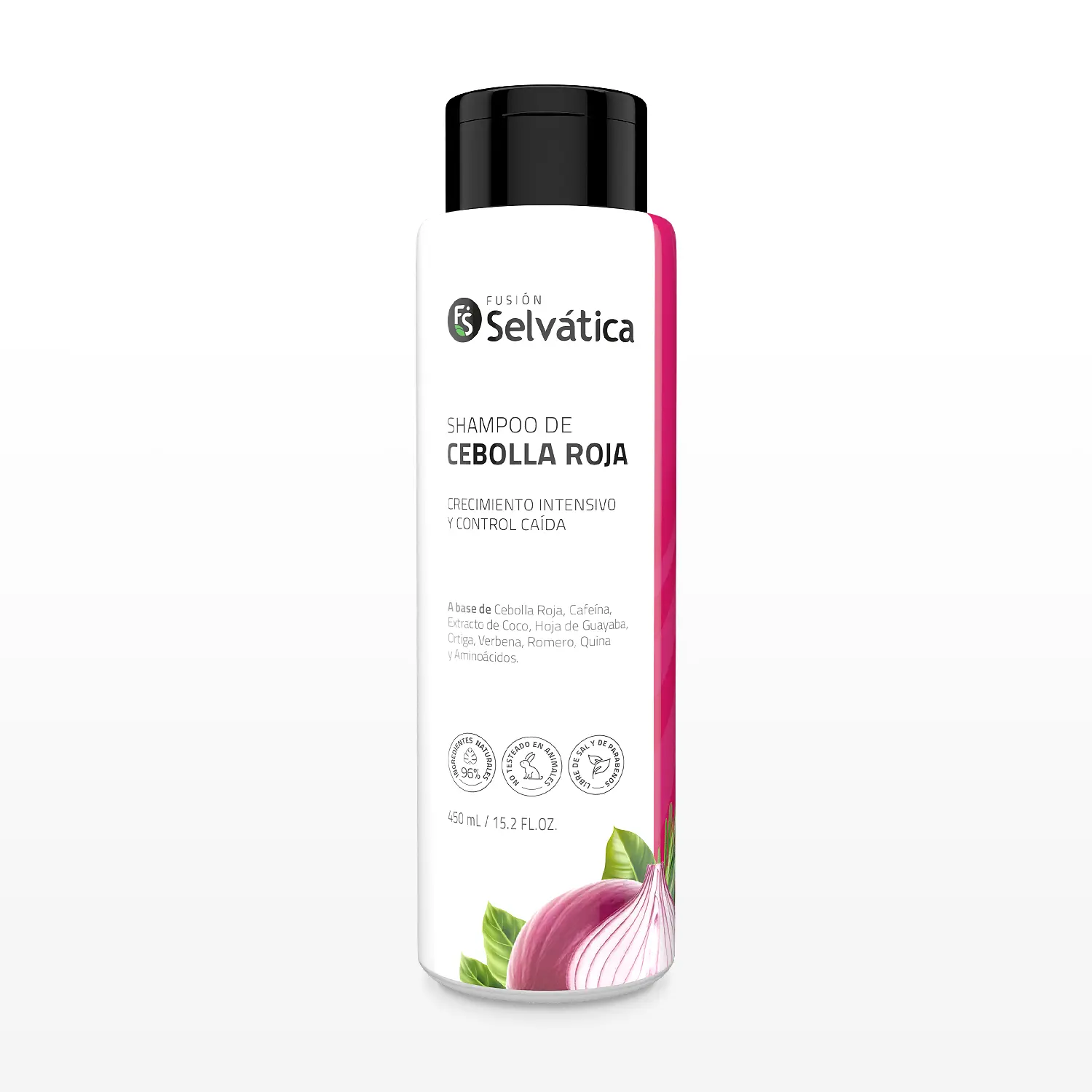 Set x3 Shampoo Anticaída de Cebolla Roja Fusión Selvática - Estimula el crecimiento y fortalece la raíz desde la primera aplicación
