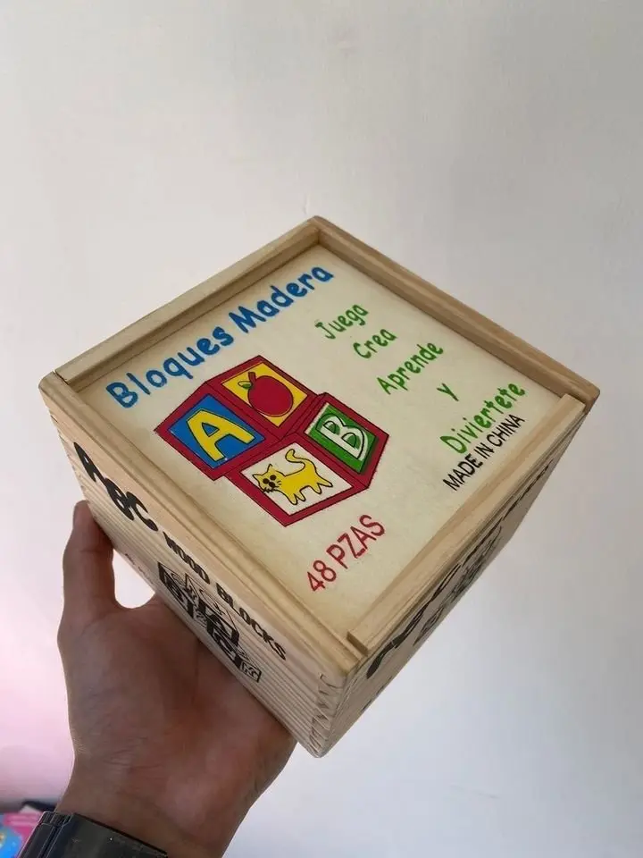 Bloques de madera ABC y números con caja - Estimulan el aprendizaje temprano y la creatividad infantil - Imagen 2