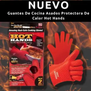 Set x2 Guantes de silicona resistentes al calor para cocina - protegen tus manos al manipular alimentos calientes