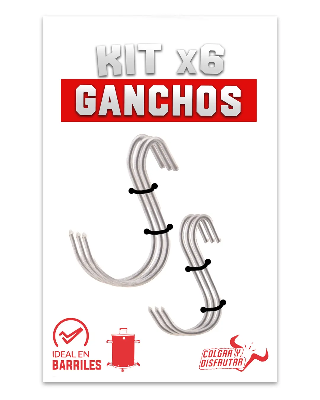 Ganchos X 6