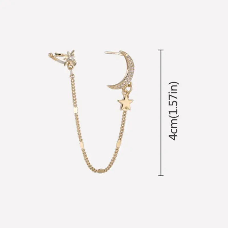 Ear Cuff Luna Dorada - Imagen 5