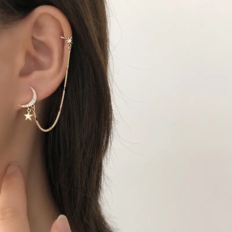 Ear Cuff Luna Dorada