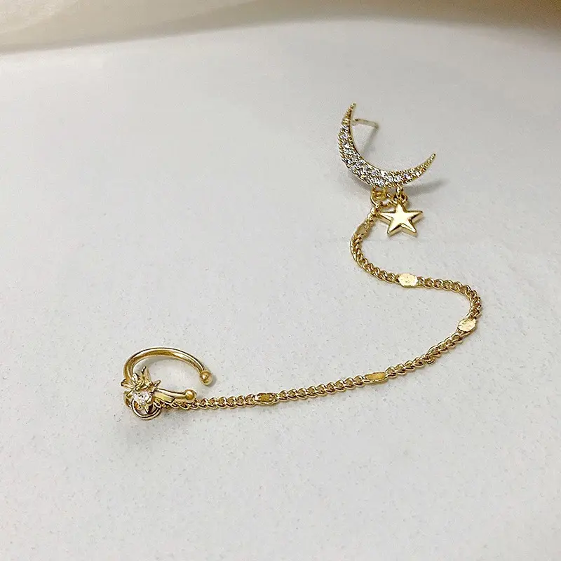 Ear Cuff Luna Dorada - Imagen 6