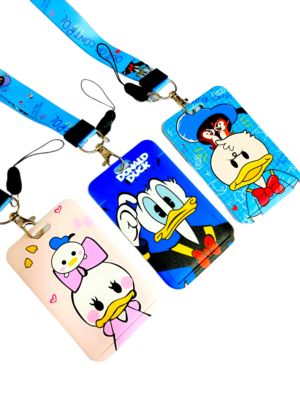 Set x3 Portacarnet con Cinta y Figura de Disney para Credenciales - Protege tus identificaciones y lleva tus documentos de forma segura