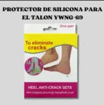 Empaque de protectores de talón en silicona color piel, incluye un par para hidratar y reparar grietas en la piel seca, áspera y agrietada.