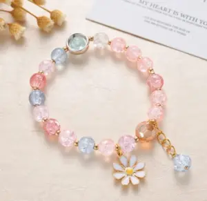 Brazalete de Cristal con Flor
