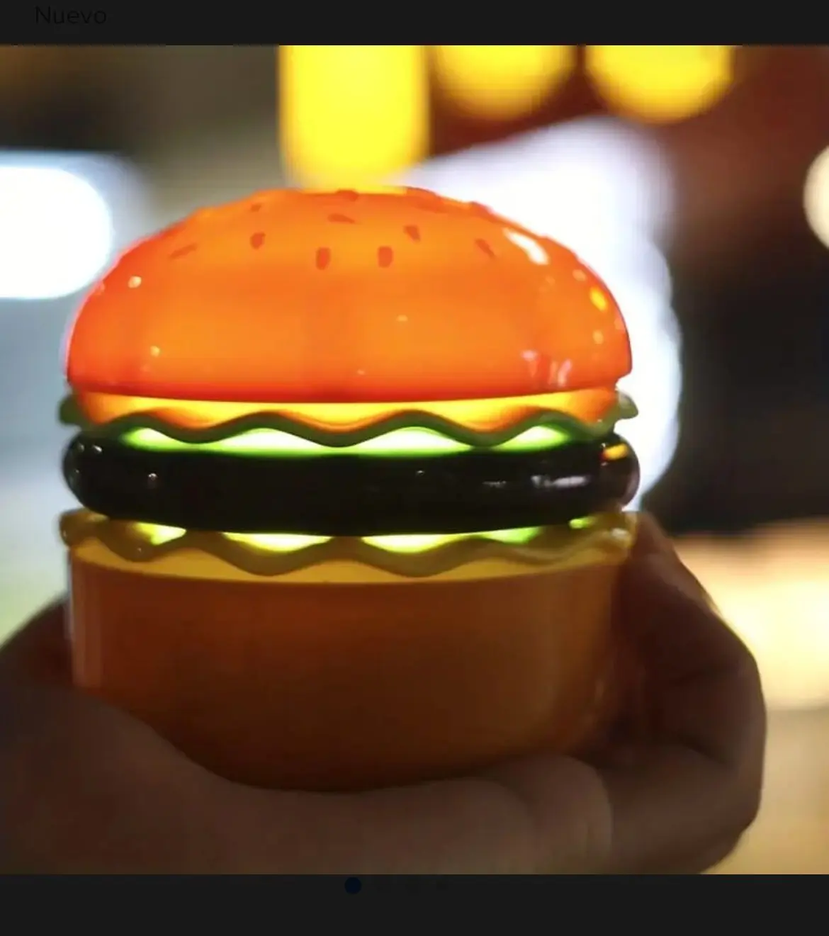 Mini Lámpara Led en Forma de Hamburguesa - Imagen 2