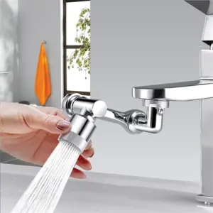 Set x2 Aireador y extensor de grifo giratorio para lavabo - Direcciona el flujo del agua con precisión
