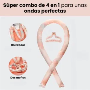 Rizador de pelo sin calor de cuatro piezas - consigue ondas naturales mientras duermes