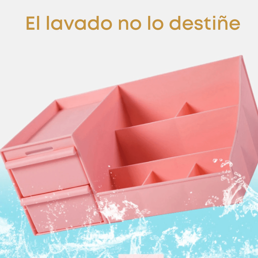 Set x2 Organizador de cosméticos con cajones y compartimentos - Optimiza el espacio de tu tocador y organiza tus productos diarios - Imagen 5