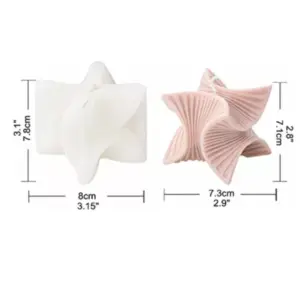 Set x2 Molde de silicona geométrica para velas y resina - Crea figuras artesanales fácilmente sin dañar las piezas