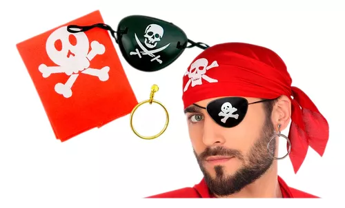 Set Disfraz Parche Pirata Pañoleta Aret - Imagen 2