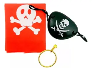 Set Disfraz Parche Pirata Pañoleta Aret