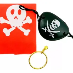 Set Disfraz Parche Pirata Pañoleta Aret