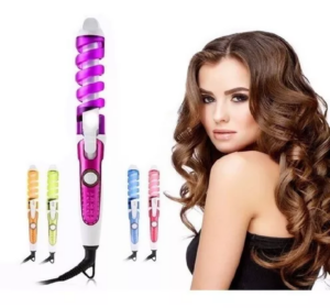 Set x2 Pinza rizadora de cabello con guía en espiral - Consigue rizos definidos y duraderos en pocos minutos