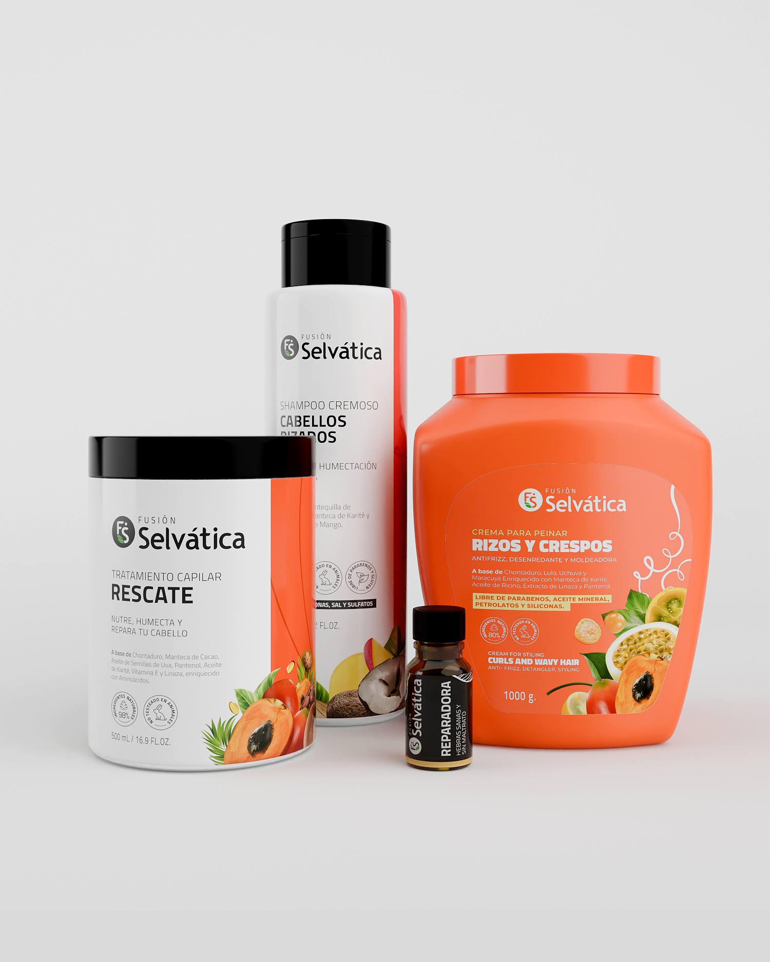 Kit Cuidado Integral Curly Chontaduro - Imagen 3