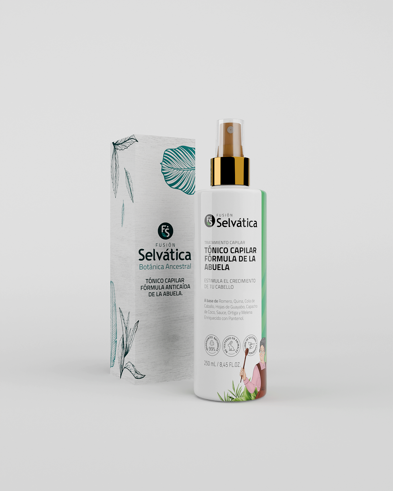 Set x2 Tónico Botánico Anticaída La Abuela 250 ml - estimula el crecimiento capilar y fortalece los folículos desde la raíz