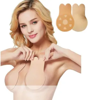 Set x2 Brasier invisible adhesivo push up para escote profundo - levanta tu busto con total seguridad sin tirantes
