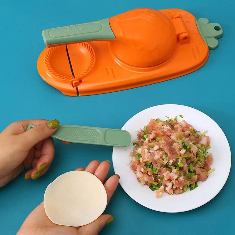 Set x2 Molde para empanadas y prensa manual 2 en 1 de cocina - Prepara masas perfectas en segundos sin esfuerzo - Imagen 2