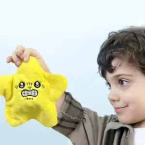 Set x2 Peluche interactivo de estrella de mar enojona con movimiento USB - Alivia la tensión diaria y divierte a toda la familia