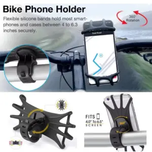 Portacelular para Moto y Bicicleta de Goma Universal - Mantén tu dispositivo seguro y visible mientras manejas