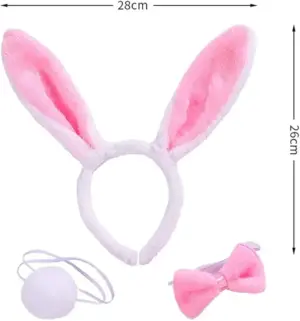 Disfraz Set Diadema Orejas Corbatin Cola