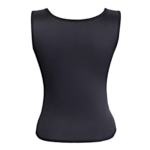 Camisa moldeadora de neopreno negra sin mangas con diseño ajustado para control de abdomen.