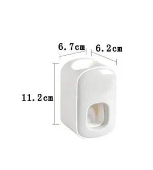Set x2 Dispensador de Crema Dental con Soportes y Vasos - Organiza tu baño pequeño sin perforar las paredes