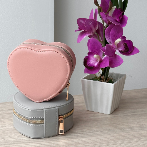Estuche joyero portátil en forma de corazón con forro interior suave - Protege tus accesorios contra rayones y evita enredos durante tus viajes - Imagen 6