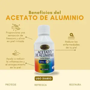 Loción astringente de acetato de aluminio para piel sensible - Alivia la irritación y reduce el enrojecimiento
