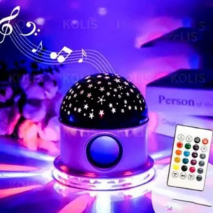 Lámpara proyector LED RGB de estrellas con parlante Bluetooth - Crea ambientes relajantes y musicales en segundos