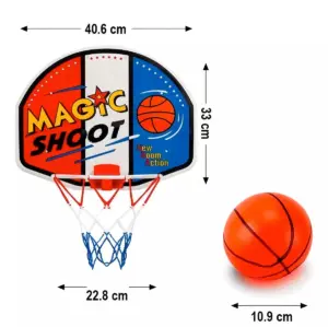 Set x2 Aro de baloncesto portátil con balón para niños de interior y exterior - estimula la actividad física y reduce el uso de pantallas